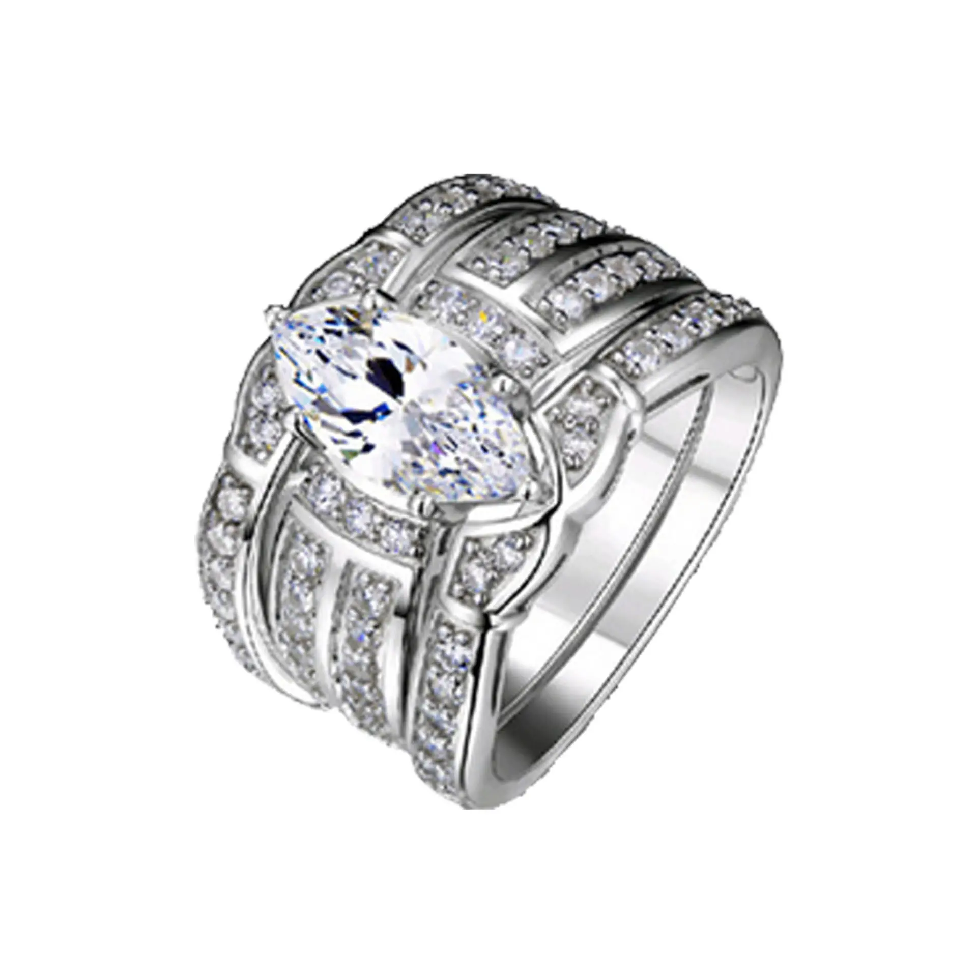 European and American couples ring engagement zircon
