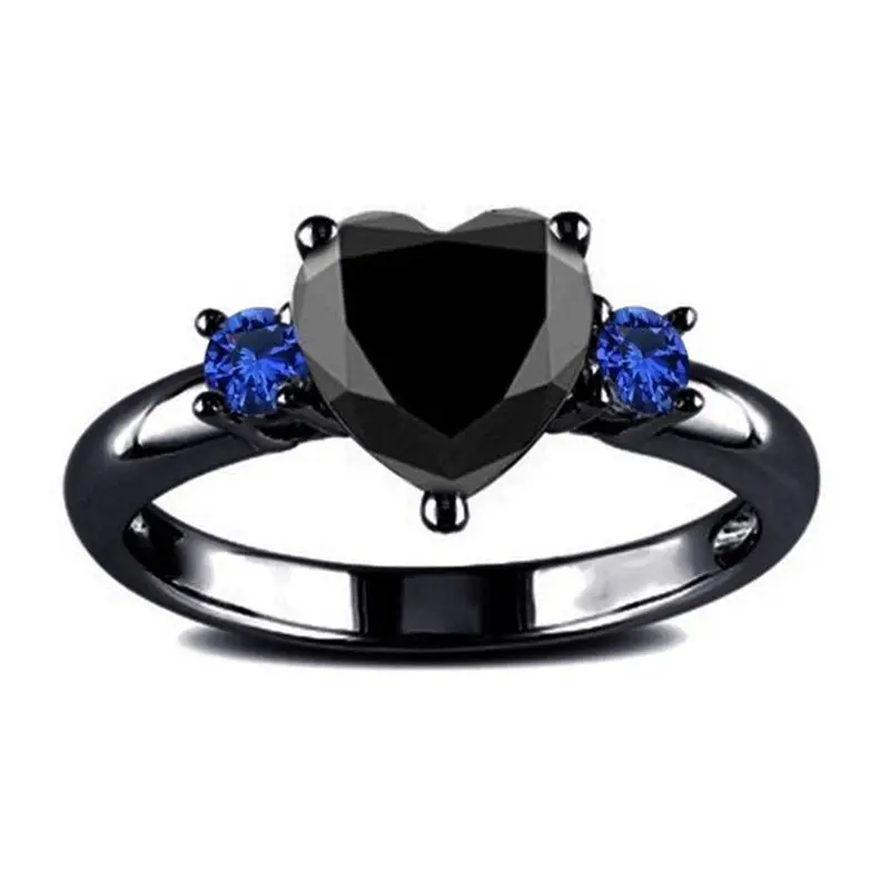 New European and American love shaped ring