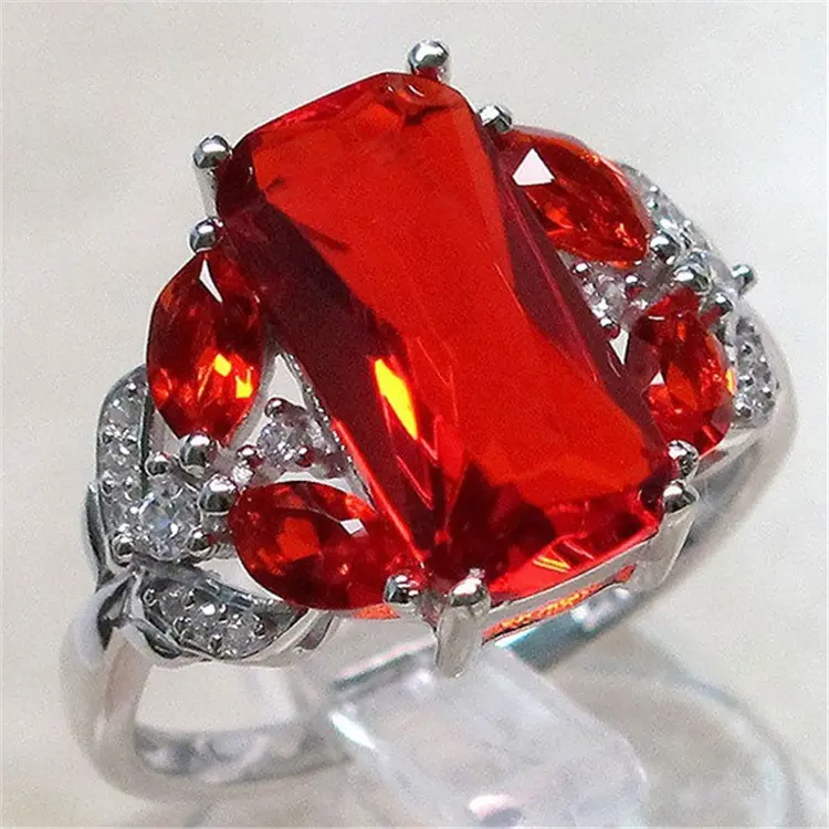 New Natural Ruby Engagement Ring European