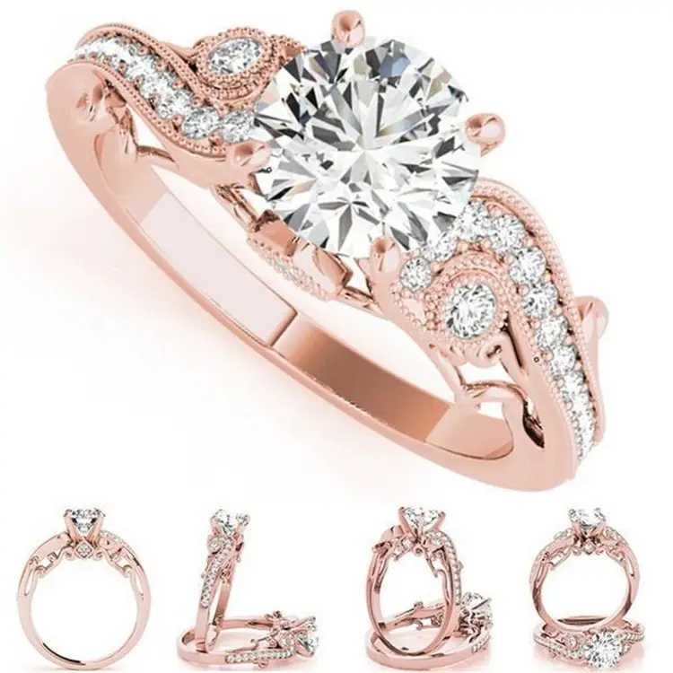 European and American fashion Princess engagement ring