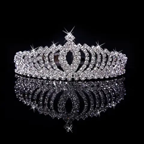 The Explosion of the Bride Wedding Dinner Rhinestone Hair