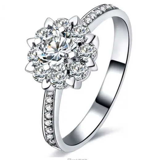 Micro Carat Engagement and Wedding Ring Female Proposal 18K