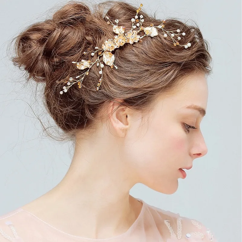 comb hair crystal diamond disc inserted bride wedding wedding comb handmade jewellery accessories