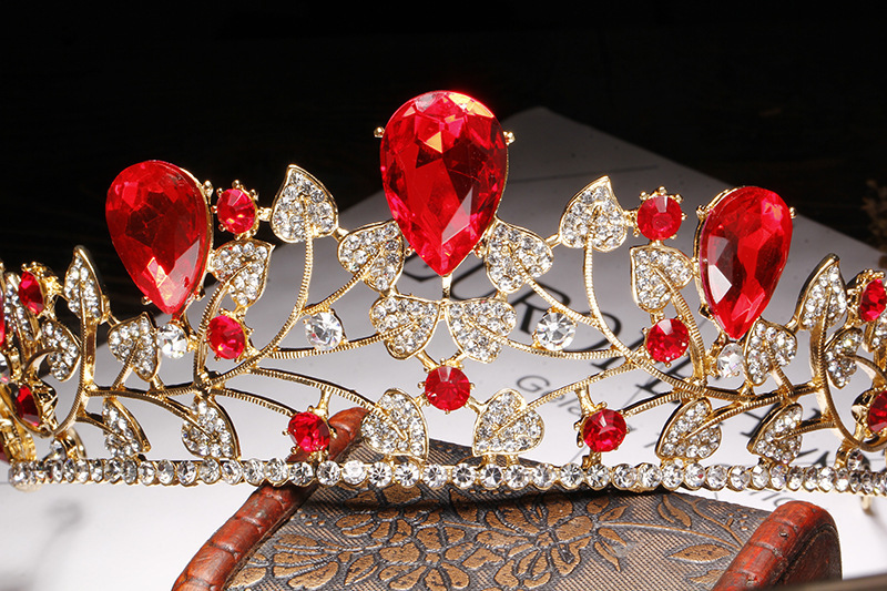 Golden Leaves Big Crown Wedding Dress Accessories — foto 4
