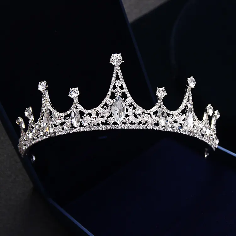 Korean Princess Bride Wedding Tiara Jewelry Hair Accessories QUEEN