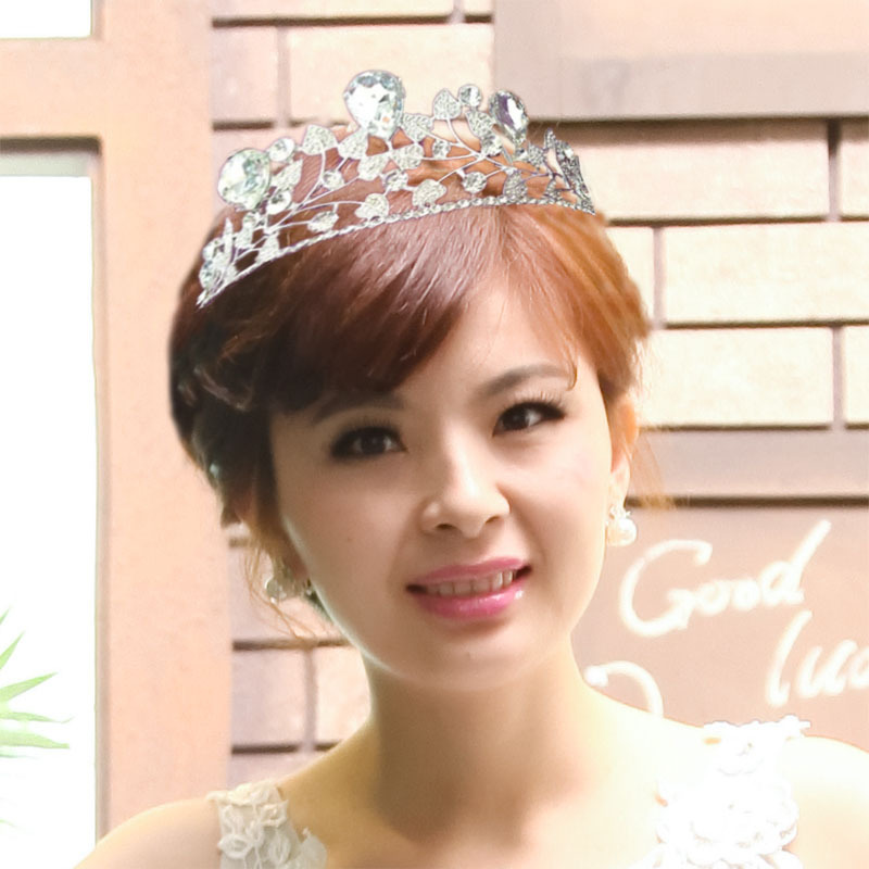 Golden Leaves Big Crown Wedding Dress Accessories — foto 5