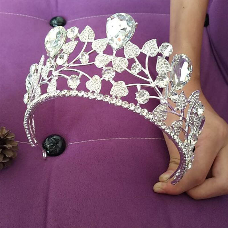 Rhinestone Leaf Crown, picture 3 of 3