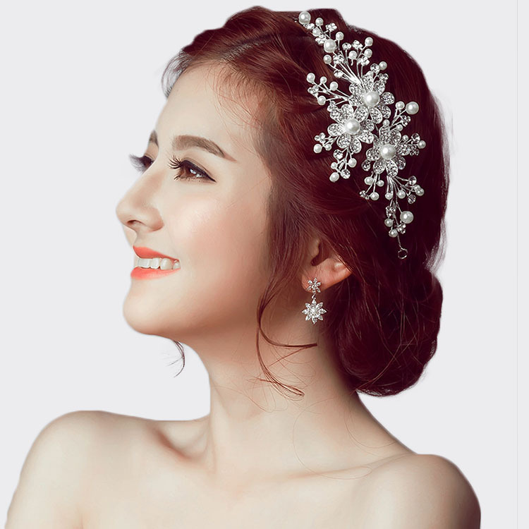 The Bride Wedding Headdress Flower Hair Accessories And Jewelry Manufacturers Wholesale Diamond Alloy Crown Bride — foto 2
