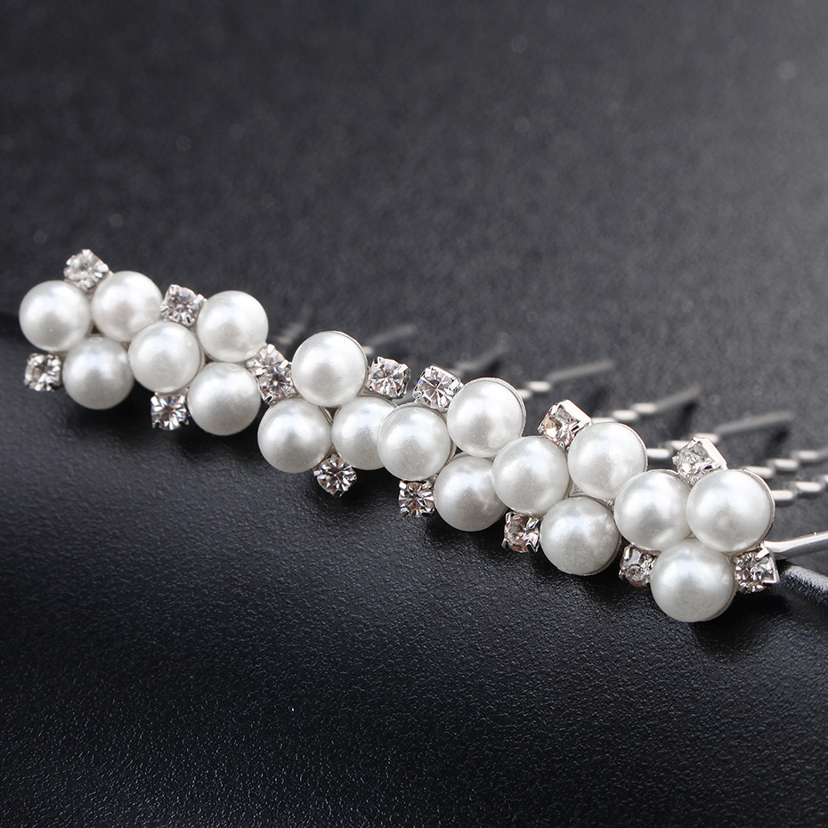 new bride headdress pearl diamond wedding jewelry accessories manufacturers selling hair pin — foto 6