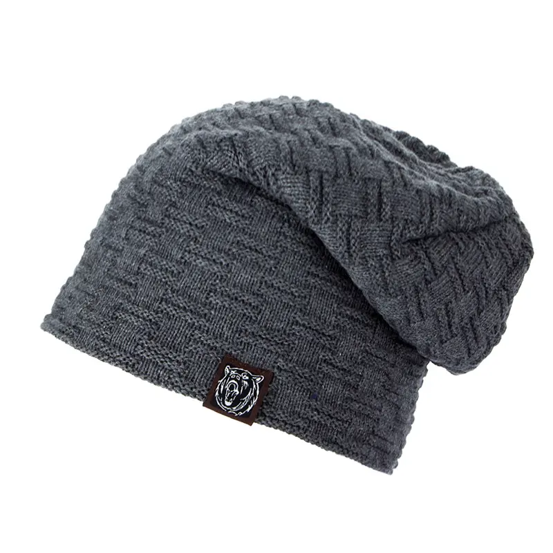 Knitted Wool Hat Winter Plus Velvet