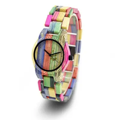 Bamboo Wood Color Dynamic Wooden Watch
