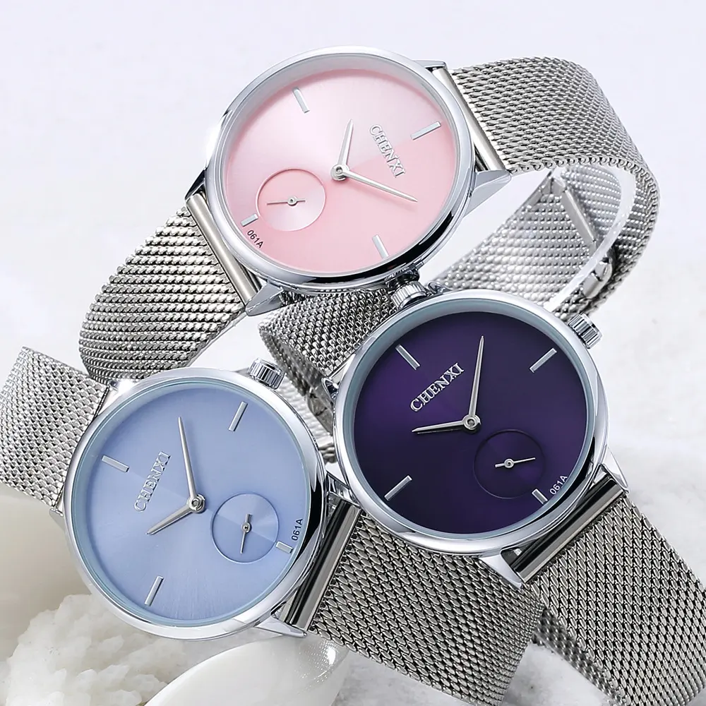 Spot Watch Mesh Woven Steel Belt Women's Ultra-thin Fashion