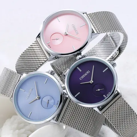 Spot Watch Mesh Woven Steel Belt Women's Ultra-thin Fashion