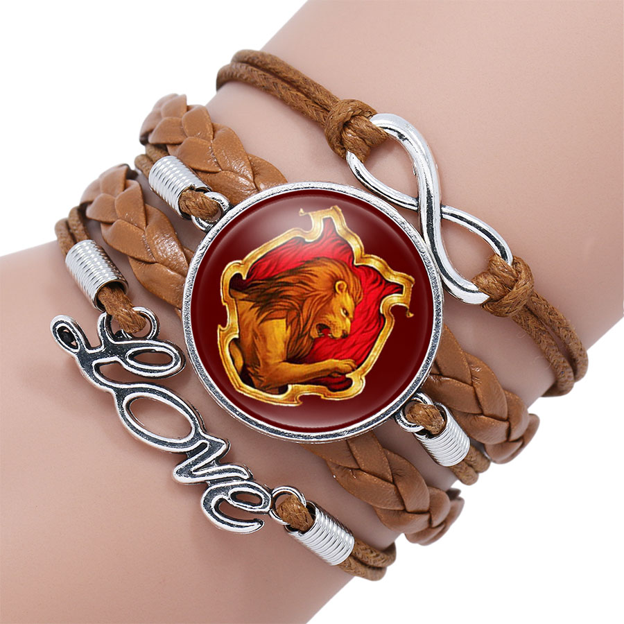 Hot Sale Hogwarts School Magic Academy Glass Cabochon Bracelets