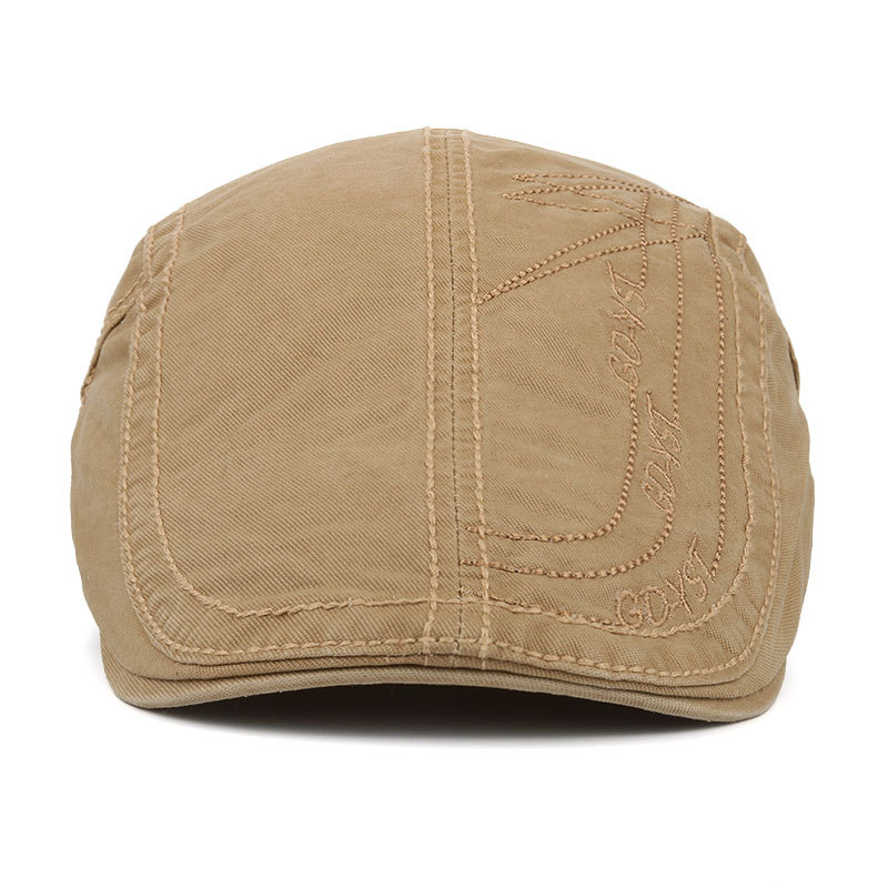 Cotton solid color alphabet cap