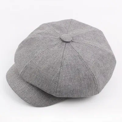 Autumn And Winter Cotton Hat Man Octagonal Korean Monochrome Outdoor Sunshade Wholesale Beret Lady Painter