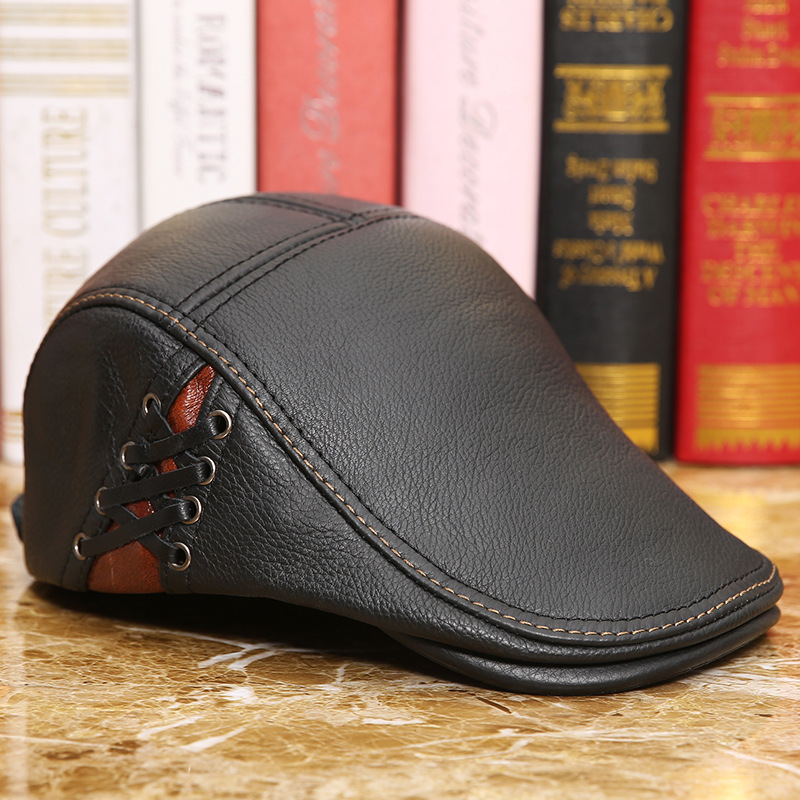 Men's leather cap
