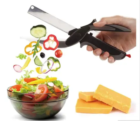 2 in 1 Stainless Steel Kitchen Knife Shears Vegetable