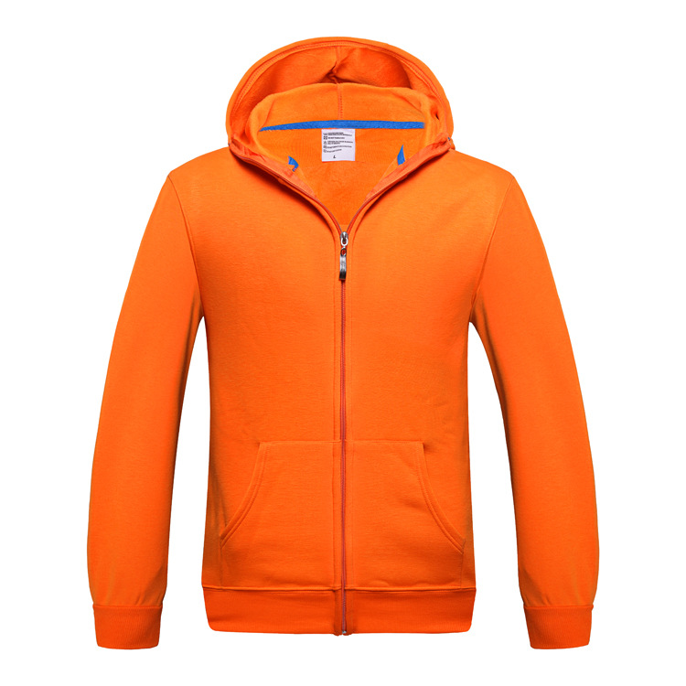 Autumn and winter men's Plush zipper Hoodie