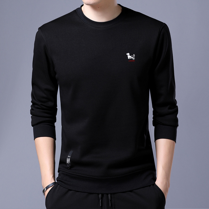 Men's plush and thickened T-shirt long sleeve