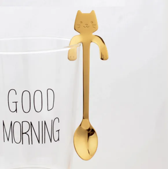 Coffee spoon, 304 creative stainless spoon, dessert spoon, cute cartoonhandle, hangingfeces coffee spoon – image 7