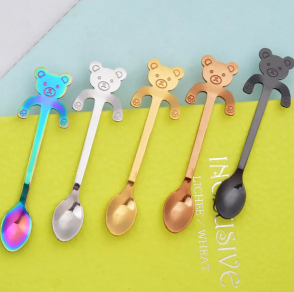 Coffee spoon, 304 creative stainless spoon, dessert spoon, cute cartoonhandle, hangingfeces coffee spoon – image 2
