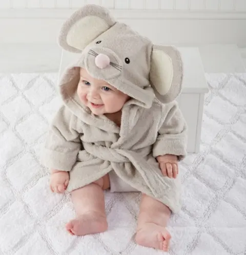 Cartoon Cute Animal Modeling Baby Bath Towels Bathrobes Cotton