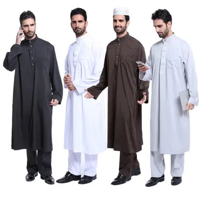 Muslims Arabia Mideast Men's Robe Suit