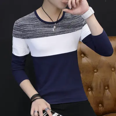Men's Wear Autumn T-shirts Large Korean Version of Cotton