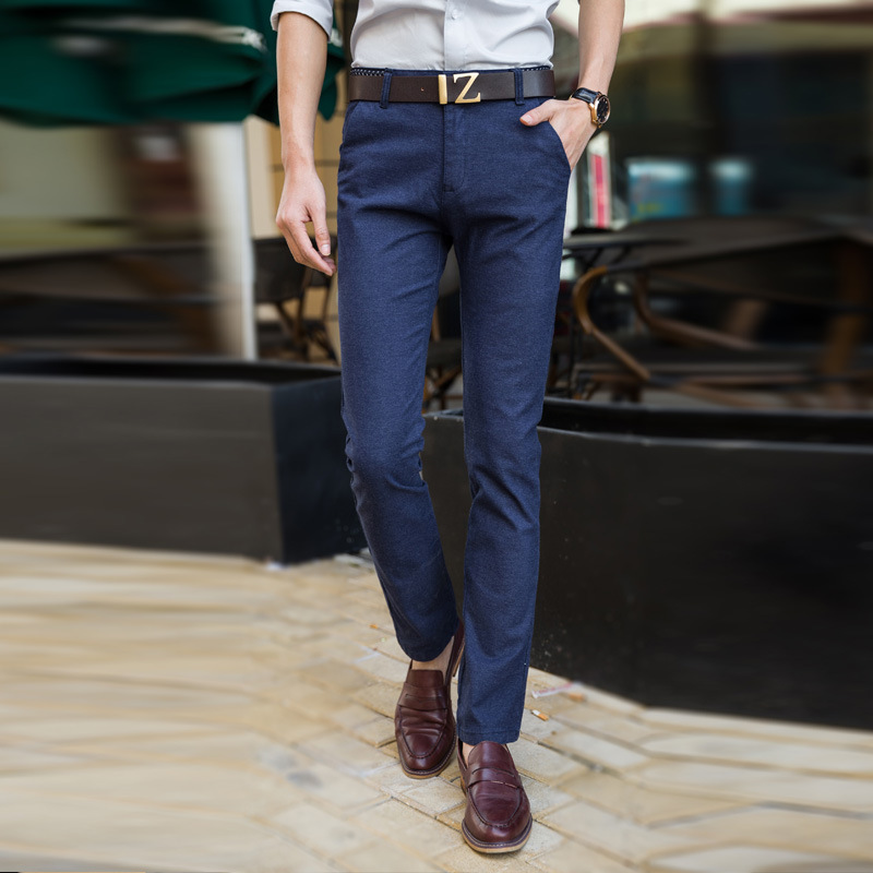 Fashion middle age business plaid pants