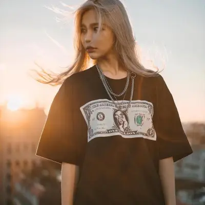 Printed top women's short sleeve T-shirt