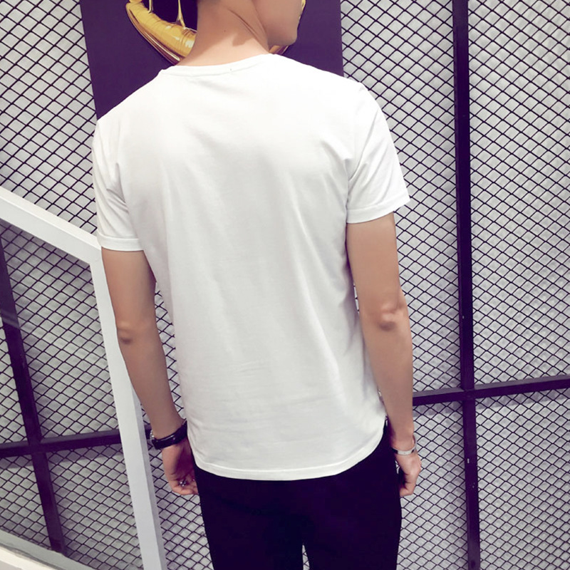 Short sleeve t-shirt clothes round neck casual thin style