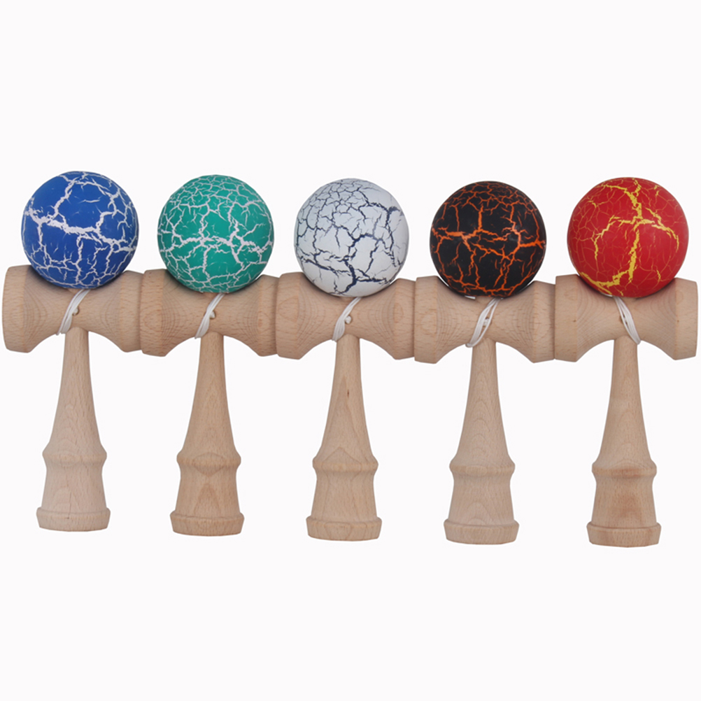 Safety Crack Pattern Toy Bamboo Kendama Best Wooden Educational Toys