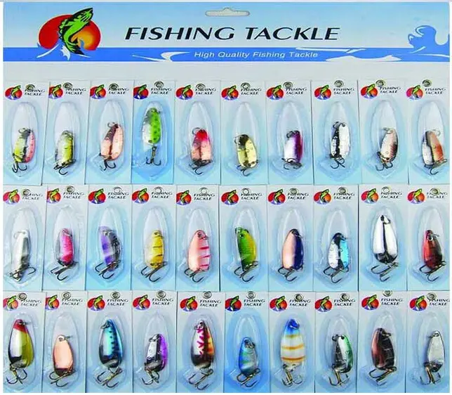 Metal Sheetmetal Lures Set 30x Spinnerbait Fishing Hard Lure
