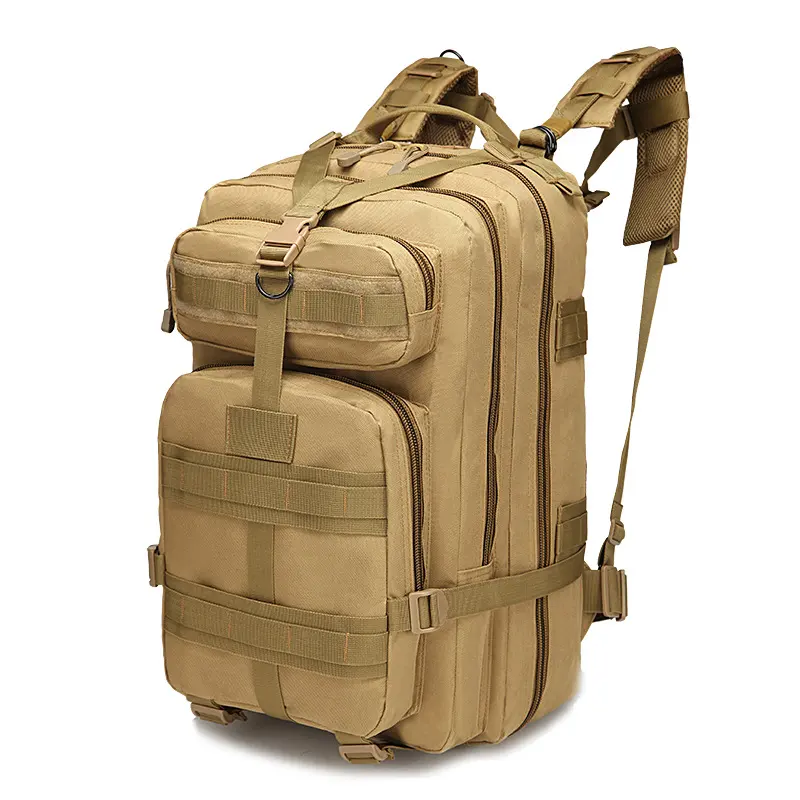 Sports Outdoor Mountaineering Travel Double Shoulder Knapsack Camping Army