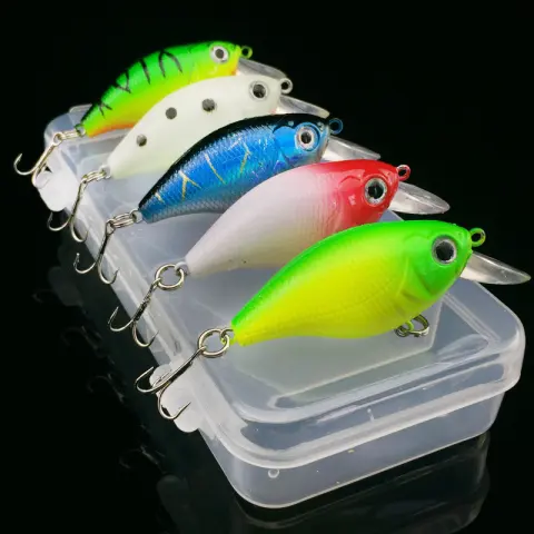 WALK FISH 5Pcs Lot Fishing Lure 5 Color Minnow