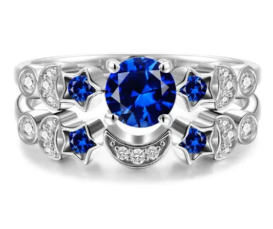 New creative moon ring women Europe