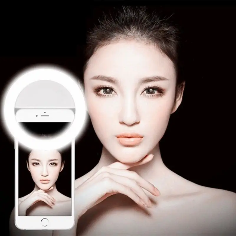 Selfie Ring Mobile Phone Clip Lens Light