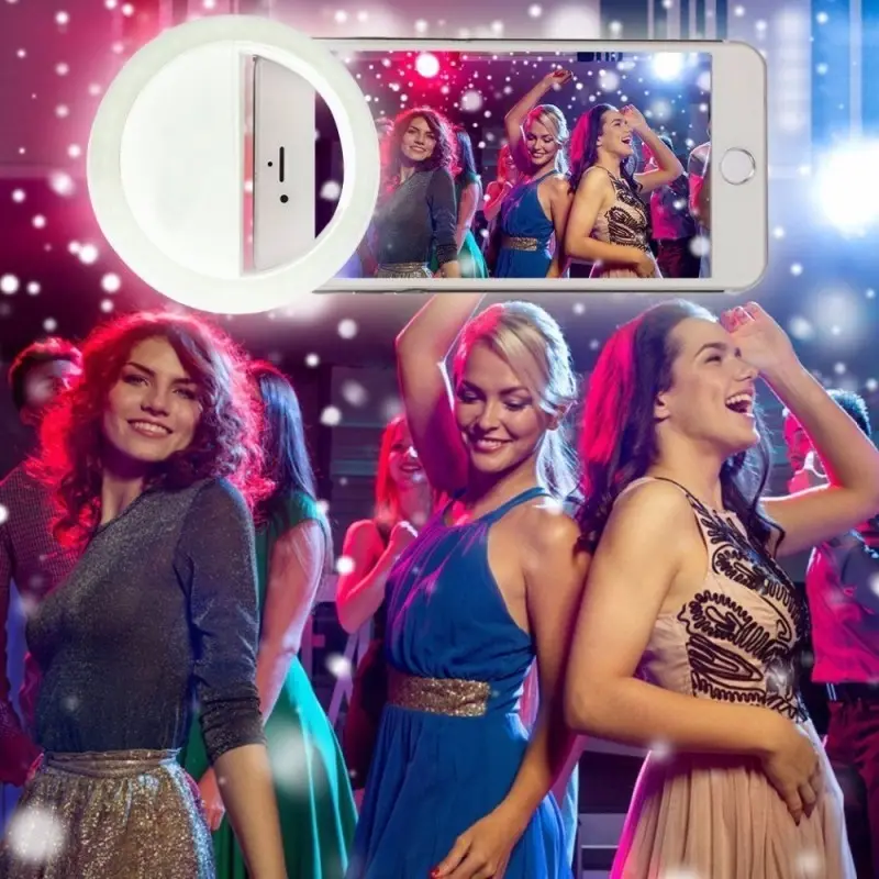 Selfie Ring Mobile Phone Clip Lens Light