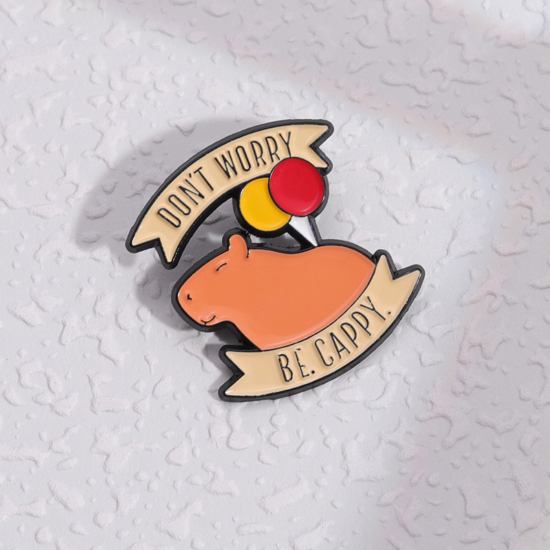 Title 4, Cartoon Animal Modeling English Letter Brooch