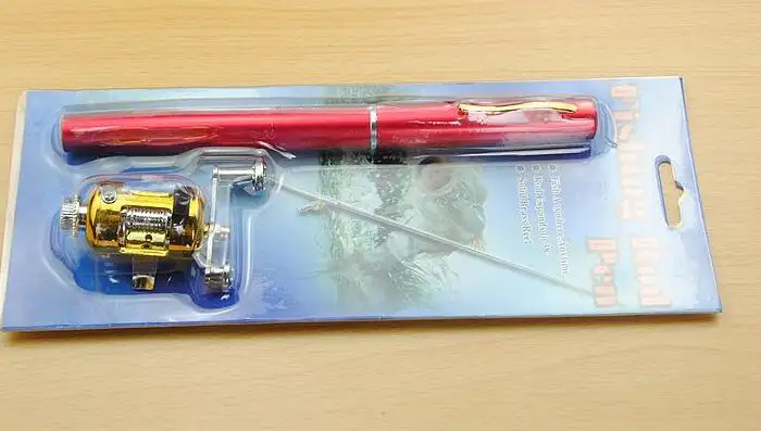 Genuine mini ice fishing pen pole rod