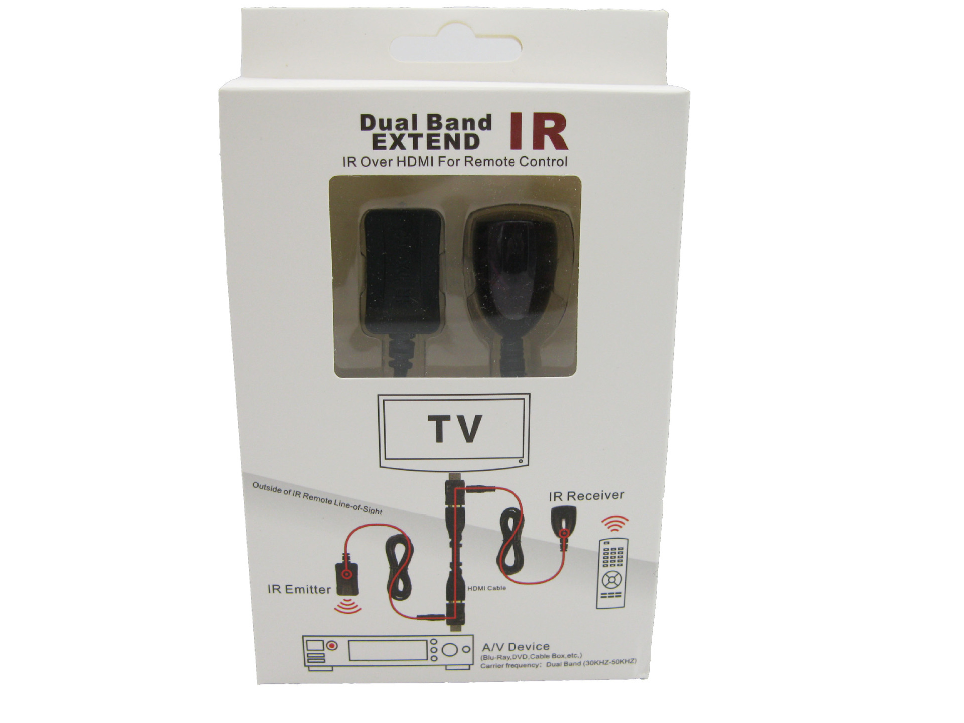 Новейший ИК-удлинитель, инфракрасный ретранслятор, пульт дистанционного управления, от 30 до 60 кГц, двухдиапазонный ИК-удлинитель через HDMI, удлинитель дистанционного управления, приемник