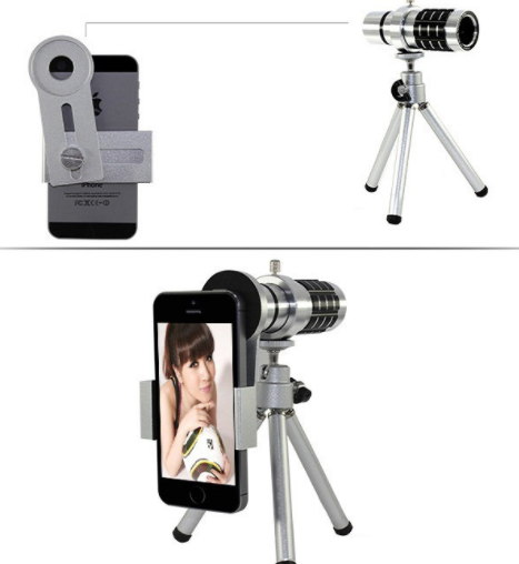 12X mobile telescope general 12 times long focal camera lens with three foot travel universal universal omnipotent - Image 2