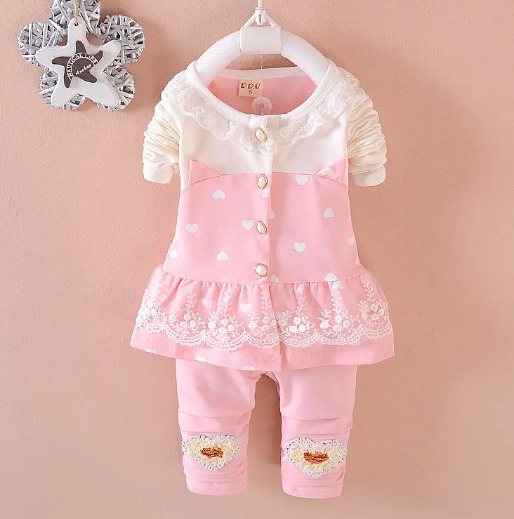 BibiCola Baby Girls Clothing Sets Toddle Tracksuits Kids Tops