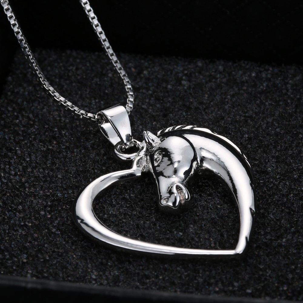 Horse Necklace Silver Color Horse Head