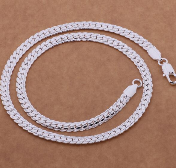 5mm 925 Sterling Silber Halskette Kette 20 Zoll Mode