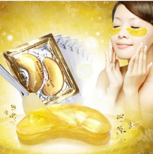10pcs5packs Gold Crystal Collagen Eye Mask Eye Patches Eye