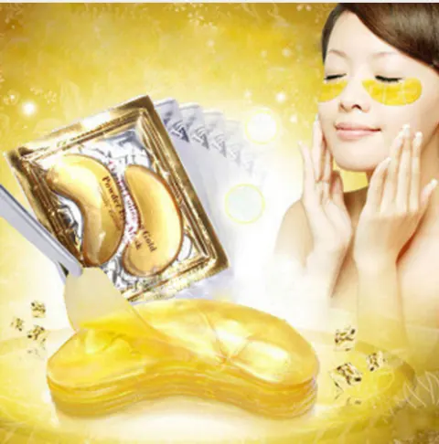 10pcs5packs Gold Crystal Collagen Eye Mask Eye Patches Eye