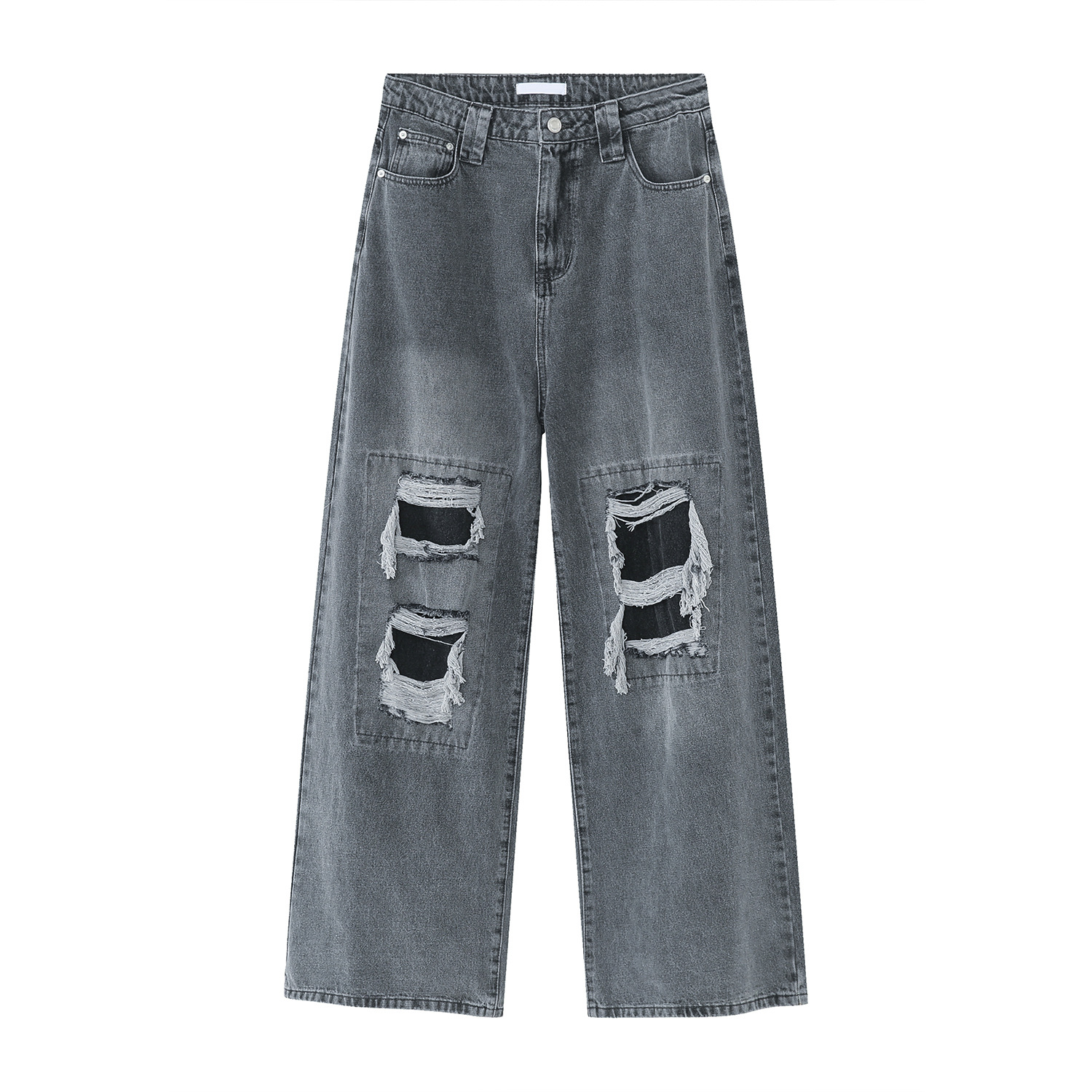 Title 7, New Loose Wide Leg American "Mopping" Jeans wit...