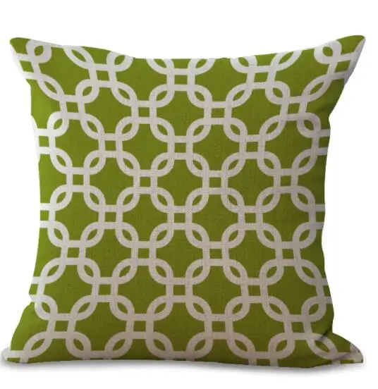 New Colorful Geometric Series Printed Linen Cotton Cushion Cover Home Decor Houseware Throw Pillow Case Almofadas Cojines - Shop at LoveMi